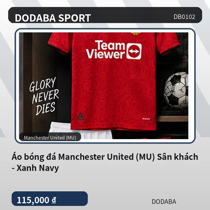 Áo bóng đá Manchester United (MU) Sân khách - Xanh Navy
