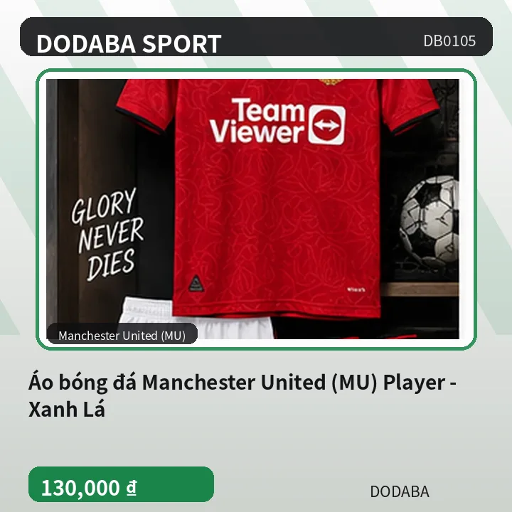 Áo bóng đá Manchester United (MU) Player - Xanh Lá