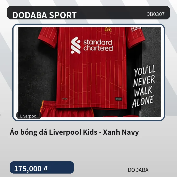 Áo bóng đá Liverpool Kids - Xanh Navy