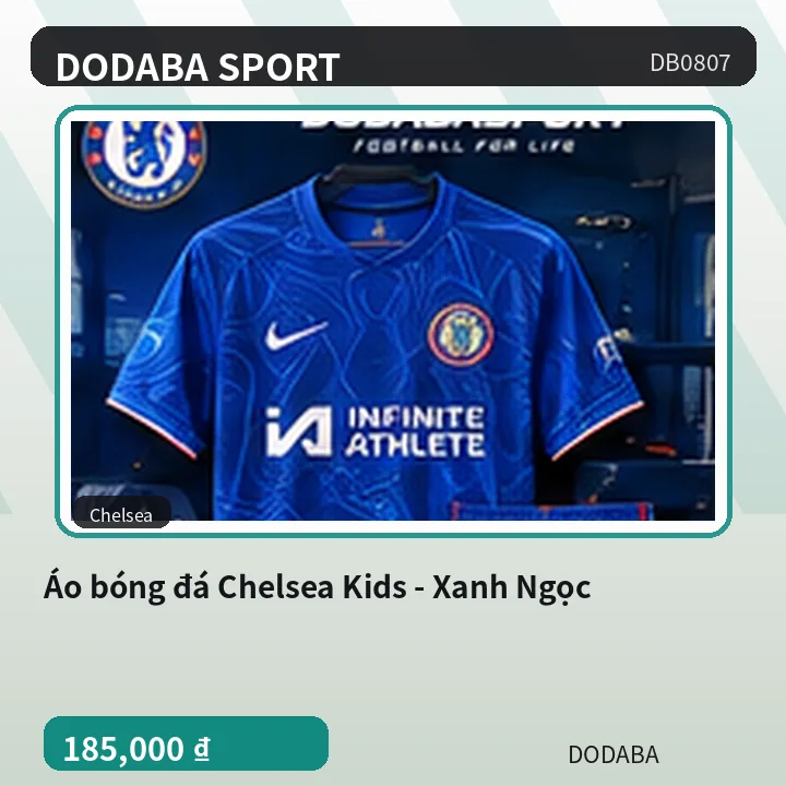 Áo bóng đá Chelsea Kids - Xanh Ngọc
