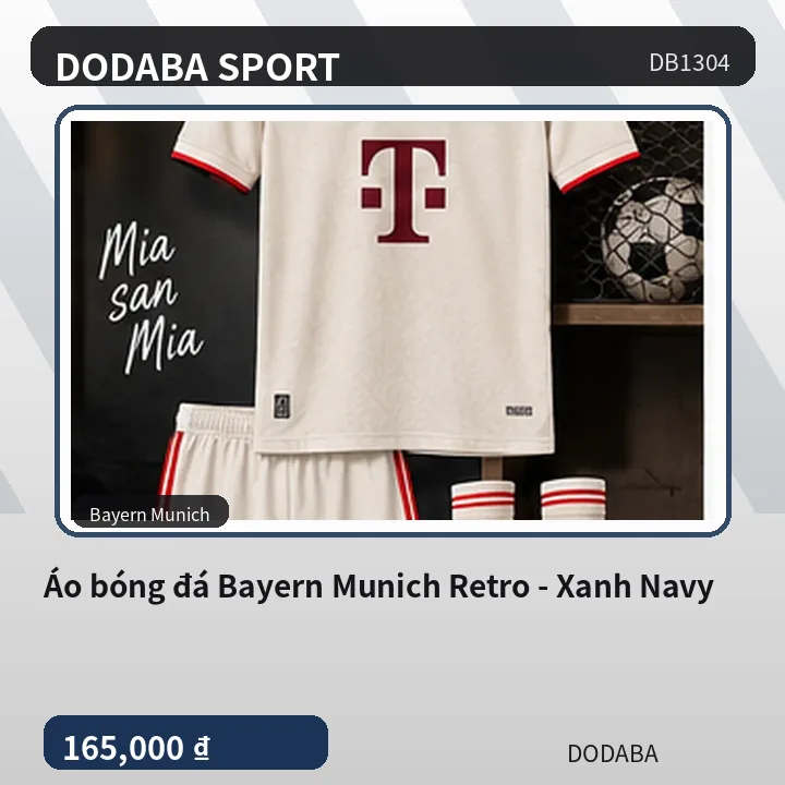 Áo bóng đá Bayern Munich Retro - Xanh Navy
