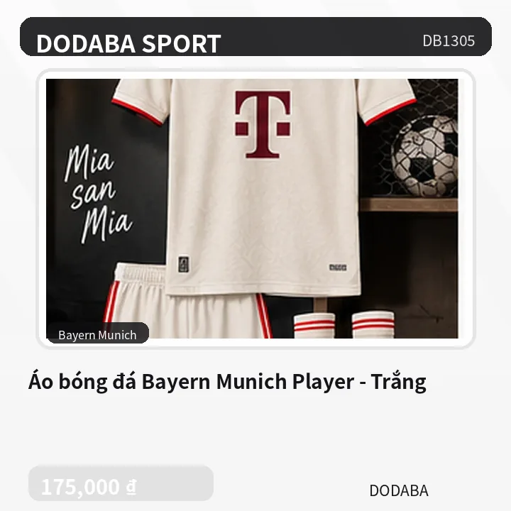 Áo bóng đá Bayern Munich Player - Trắng