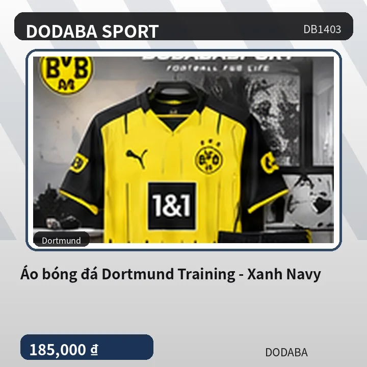 Áo bóng đá Dortmund Training - Xanh Navy