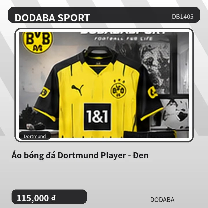 Áo bóng đá Dortmund Player - Đen
