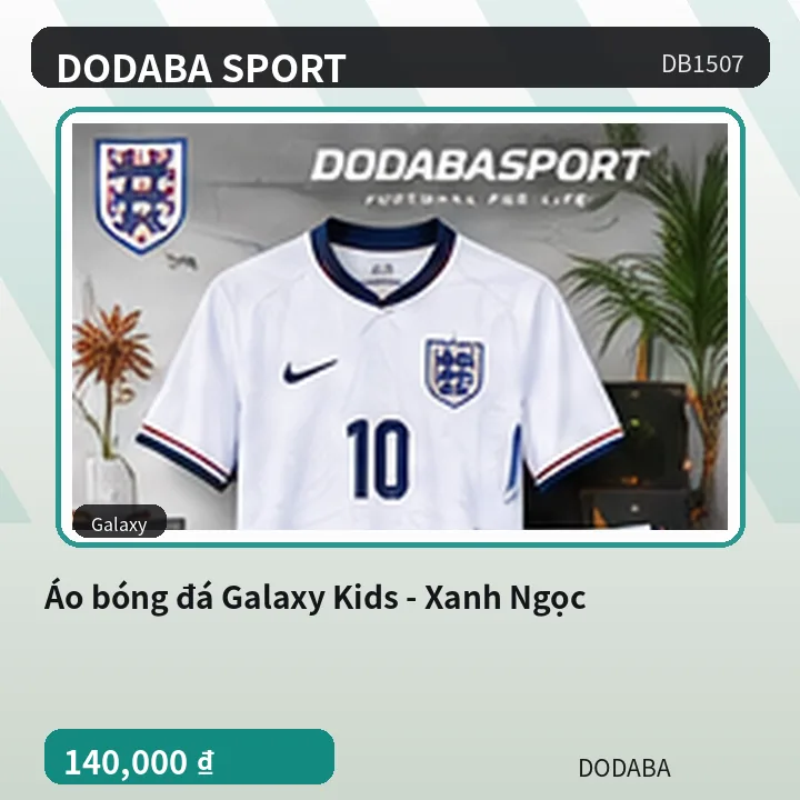 Áo bóng đá Galaxy Kids - Xanh Ngọc