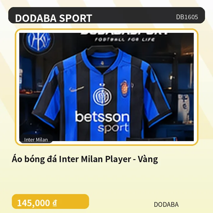 Áo bóng đá Inter Milan Player - Vàng