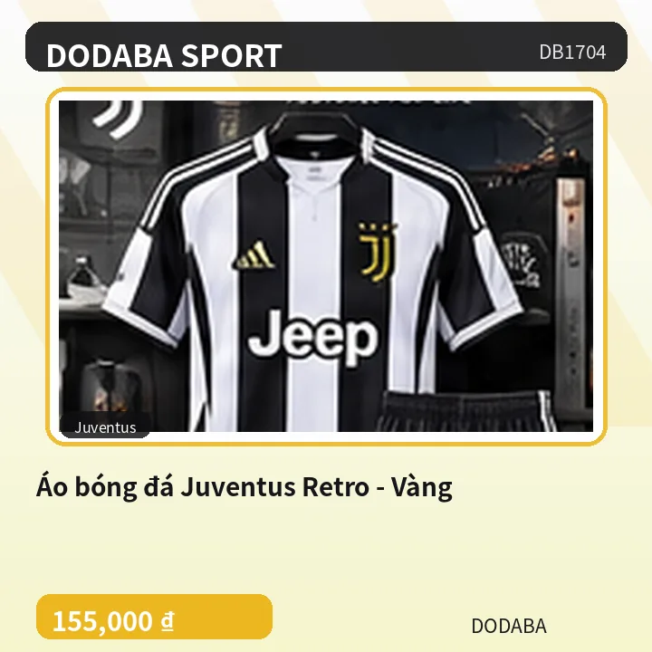 Áo bóng đá Juventus Retro - Vàng