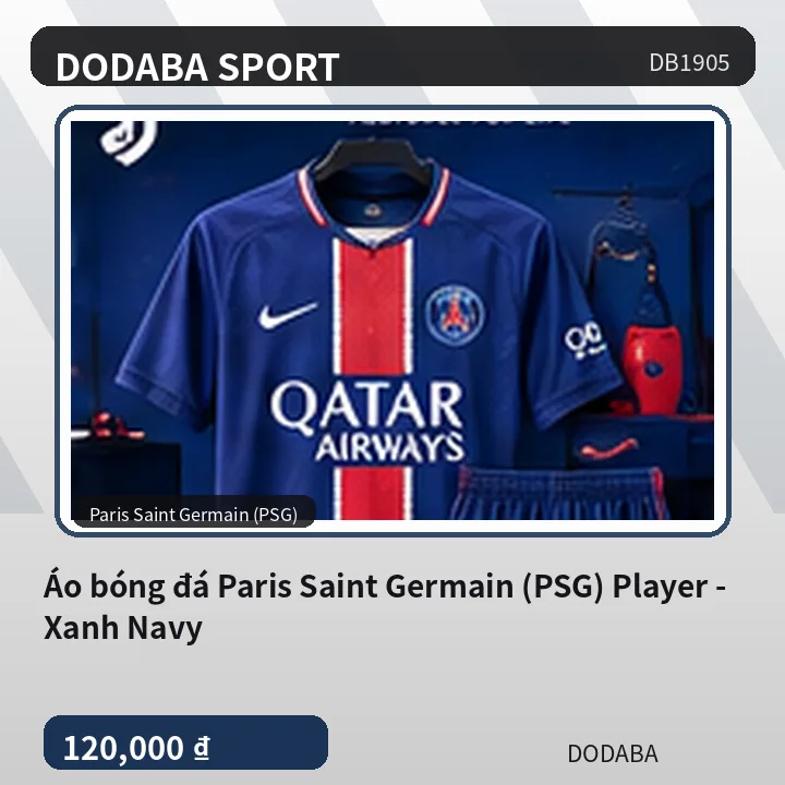 Áo bóng đá Paris Saint Germain (PSG) Player - Xanh Navy
