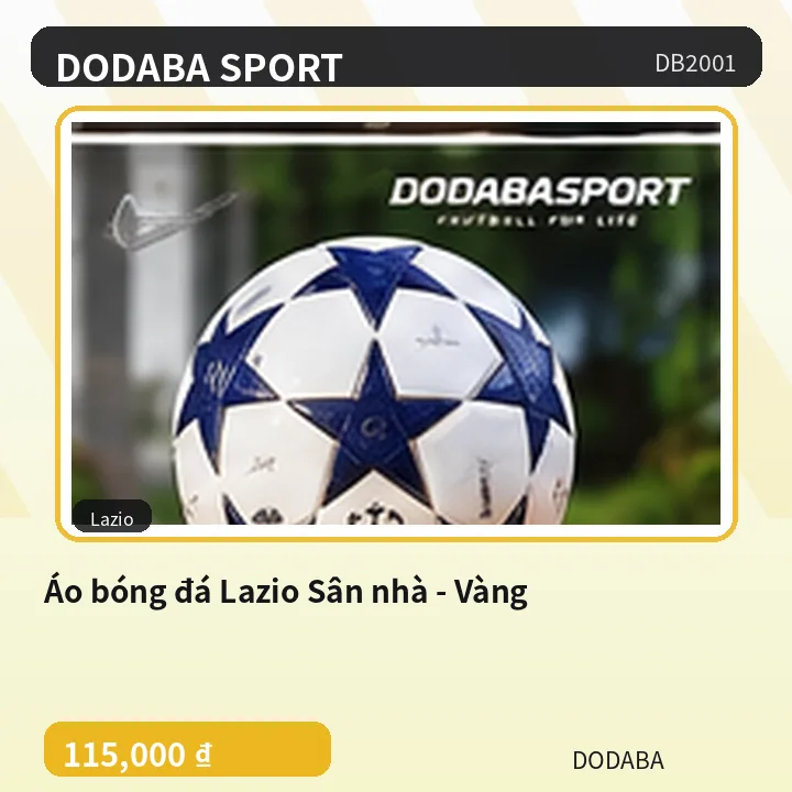 Áo bóng đá Lazio Sân nhà - Vàng