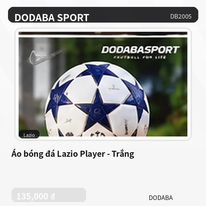 Áo bóng đá Lazio Player - Trắng