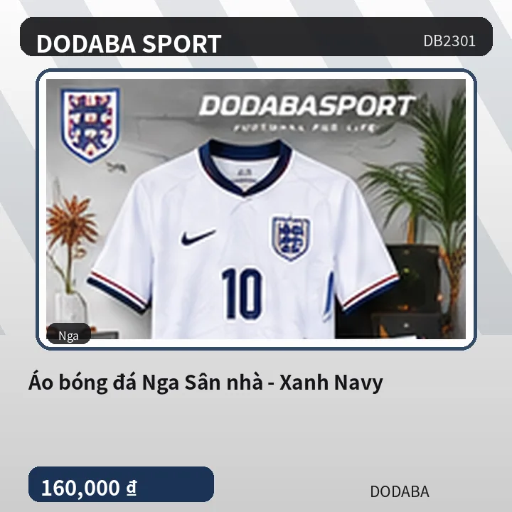 Áo bóng đá Nga Sân nhà - Xanh Navy
