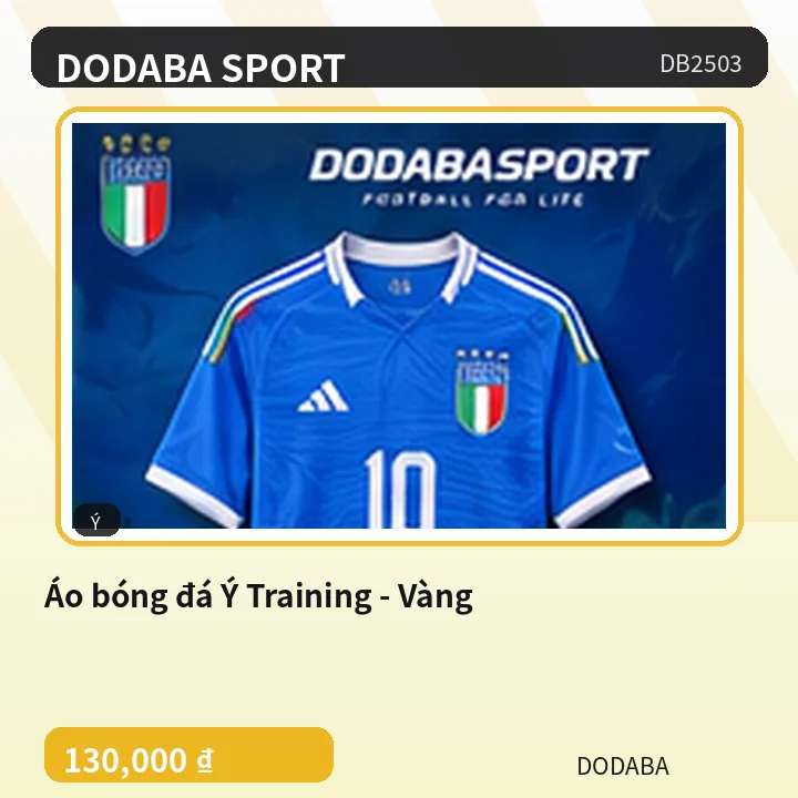 Áo bóng đá Ý Training - Vàng