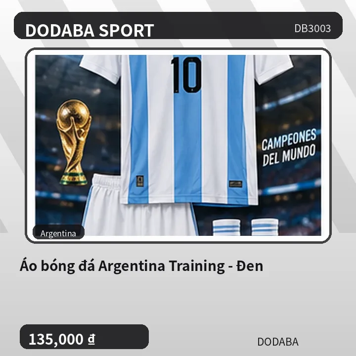 Áo bóng đá Argentina Training - Đen