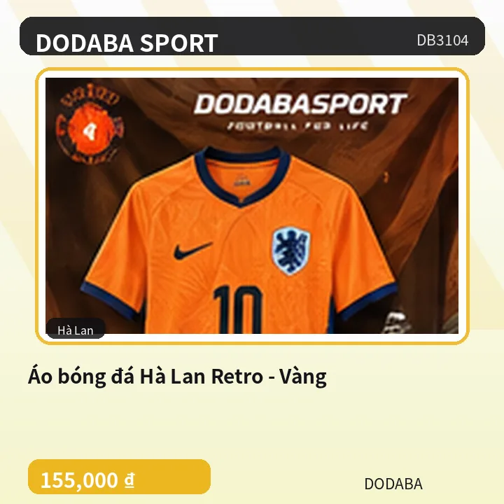 Áo bóng đá Hà Lan Retro - Vàng