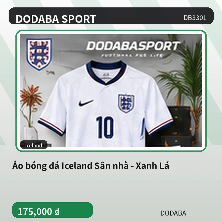 Áo bóng đá Iceland Sân nhà - Xanh Lá