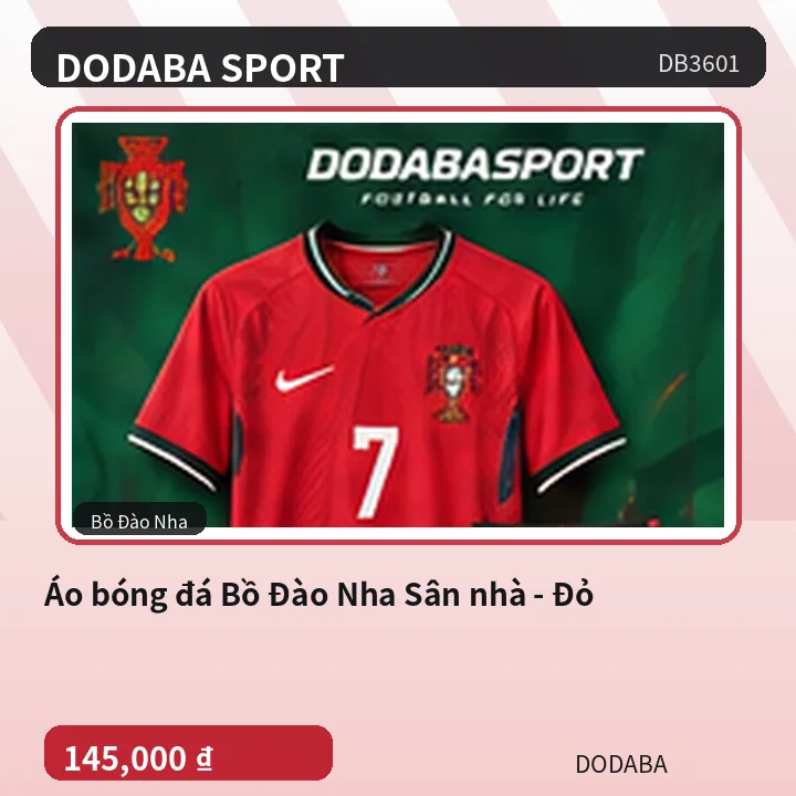Áo bóng đá Bồ Đào Nha Sân nhà - Đỏ