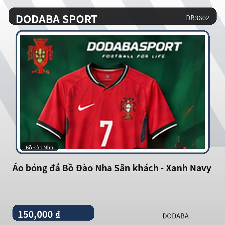 Áo bóng đá Bồ Đào Nha Sân khách - Xanh Navy
