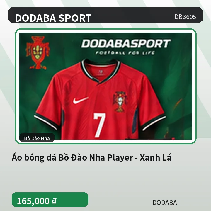 Áo bóng đá Bồ Đào Nha Player - Xanh Lá