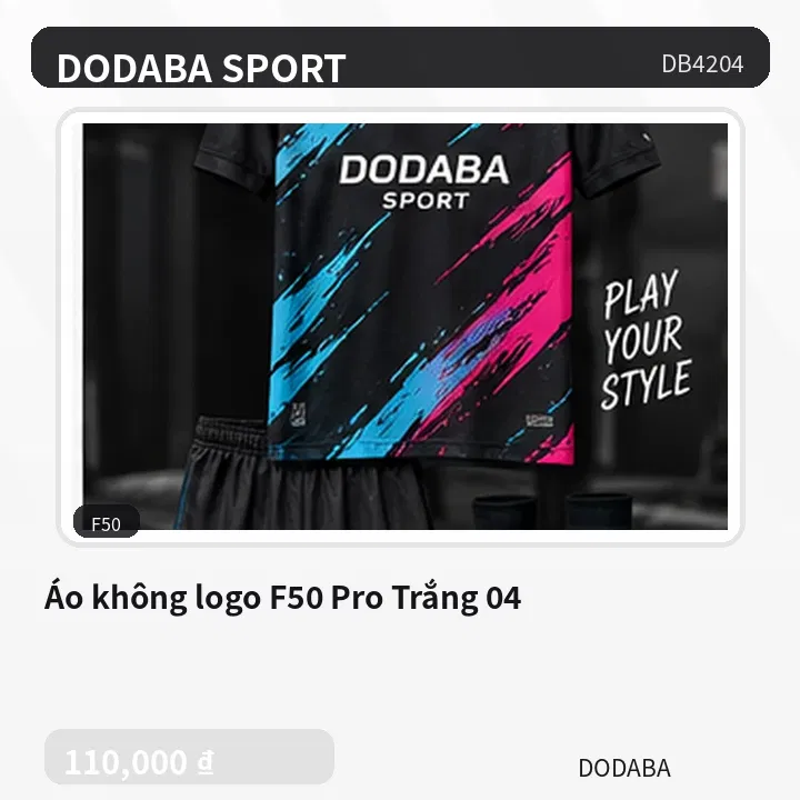Áo không logo F50 Pro Trắng 04