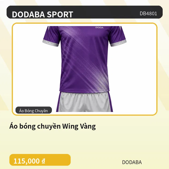 Áo bóng chuyền Wing Vàng