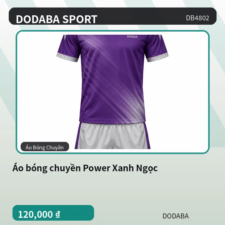 Áo bóng chuyền Power Xanh Ngọc