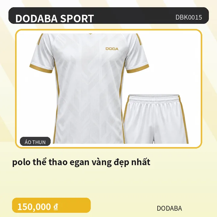 polo thể thao egan vàng đẹp nhất